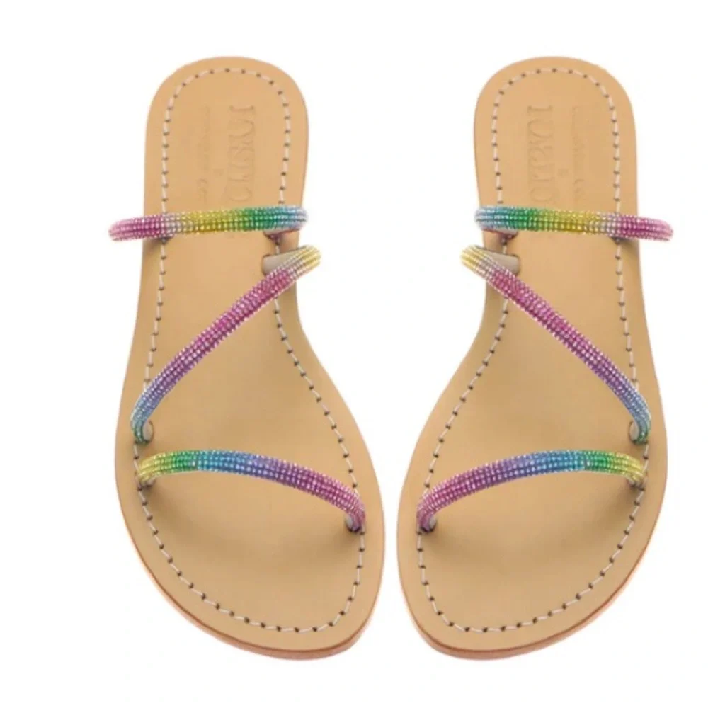 NIB Mystique x Stephanie Gottlieb Lizzie sandal multi - Picture 2 of 5